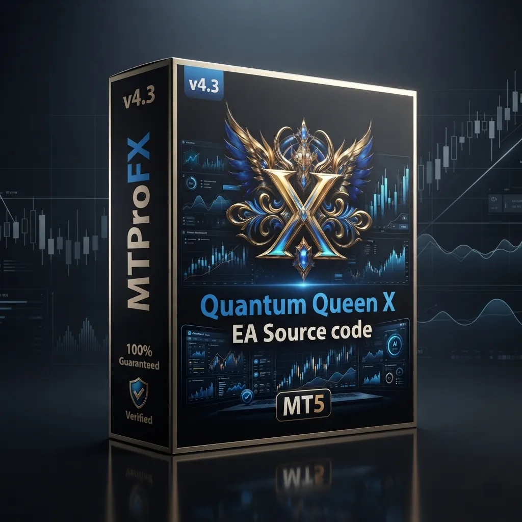 Quantum Queen X EA MT5 v4.3 Source Code – Myfxbook Verified AI Scalping & Hedging Expert Advisor